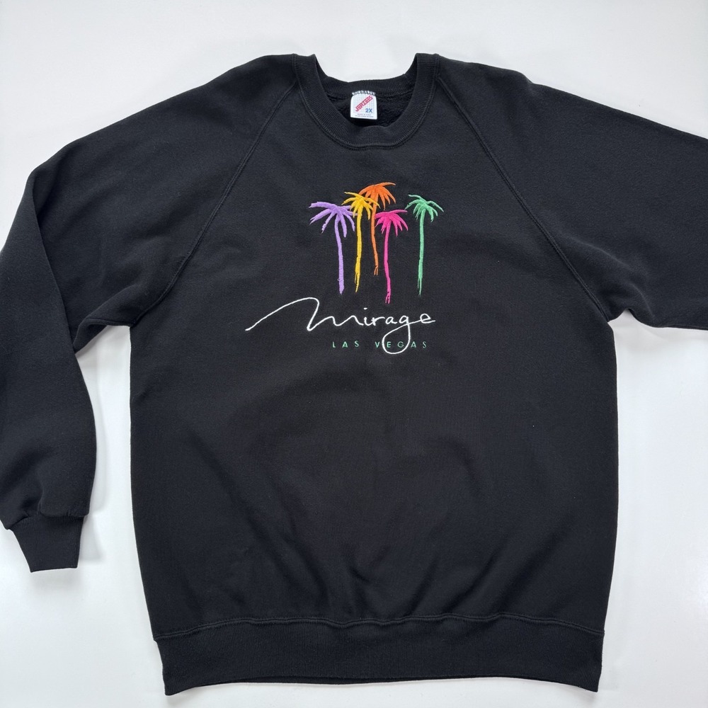 Vintage JERZEES Embroidered Mirage Las Vegas Adult 2XL Made in the USA